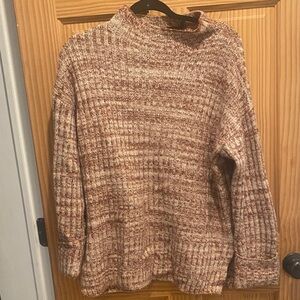 Heavy weight longer length tunic neck sweater